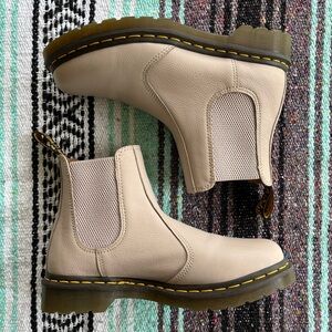 Cream Leather Dr. Marten’s Chelsea Boots